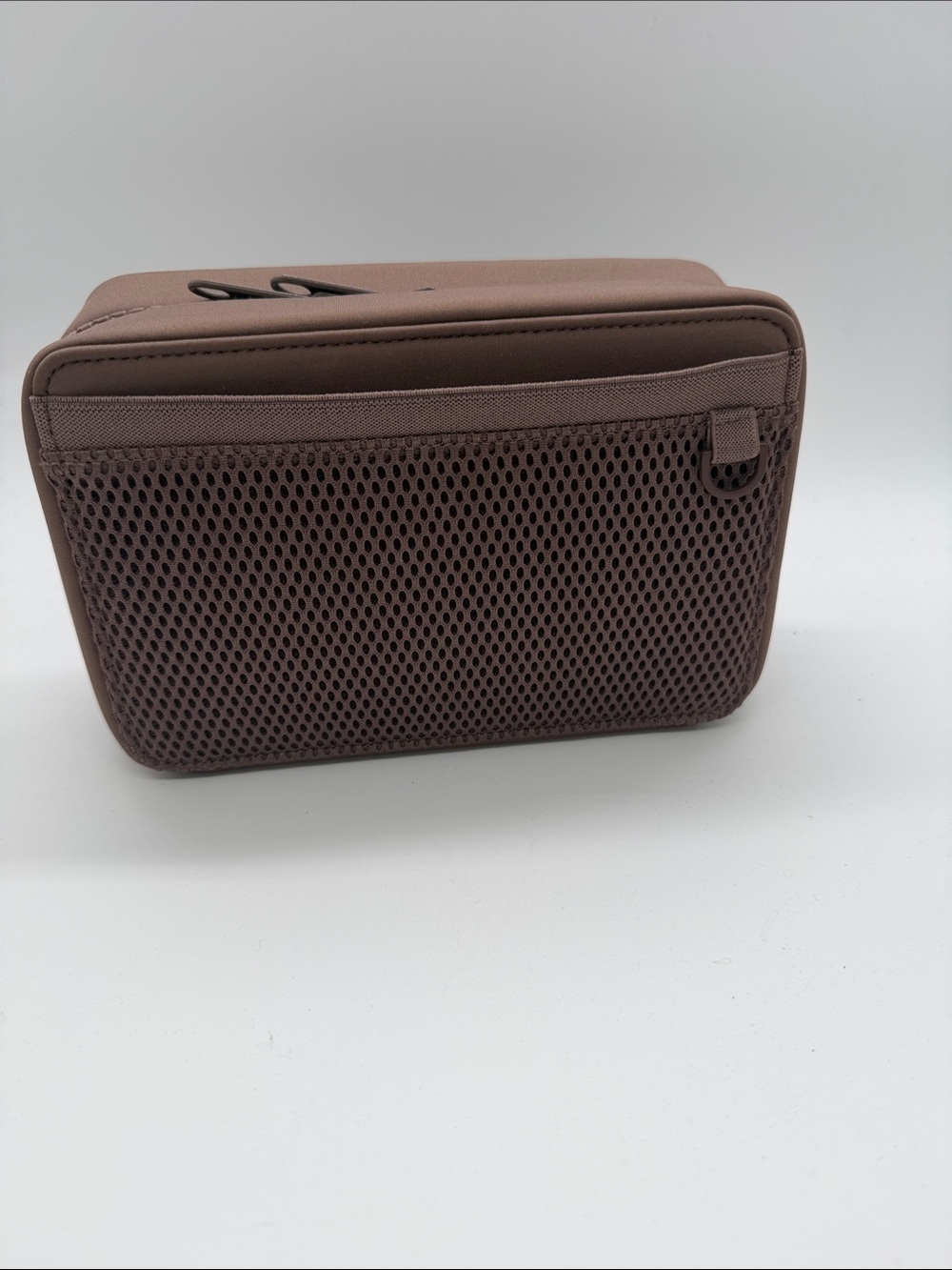Women Travel Toiletry Bag - Brown Mesh Organizer